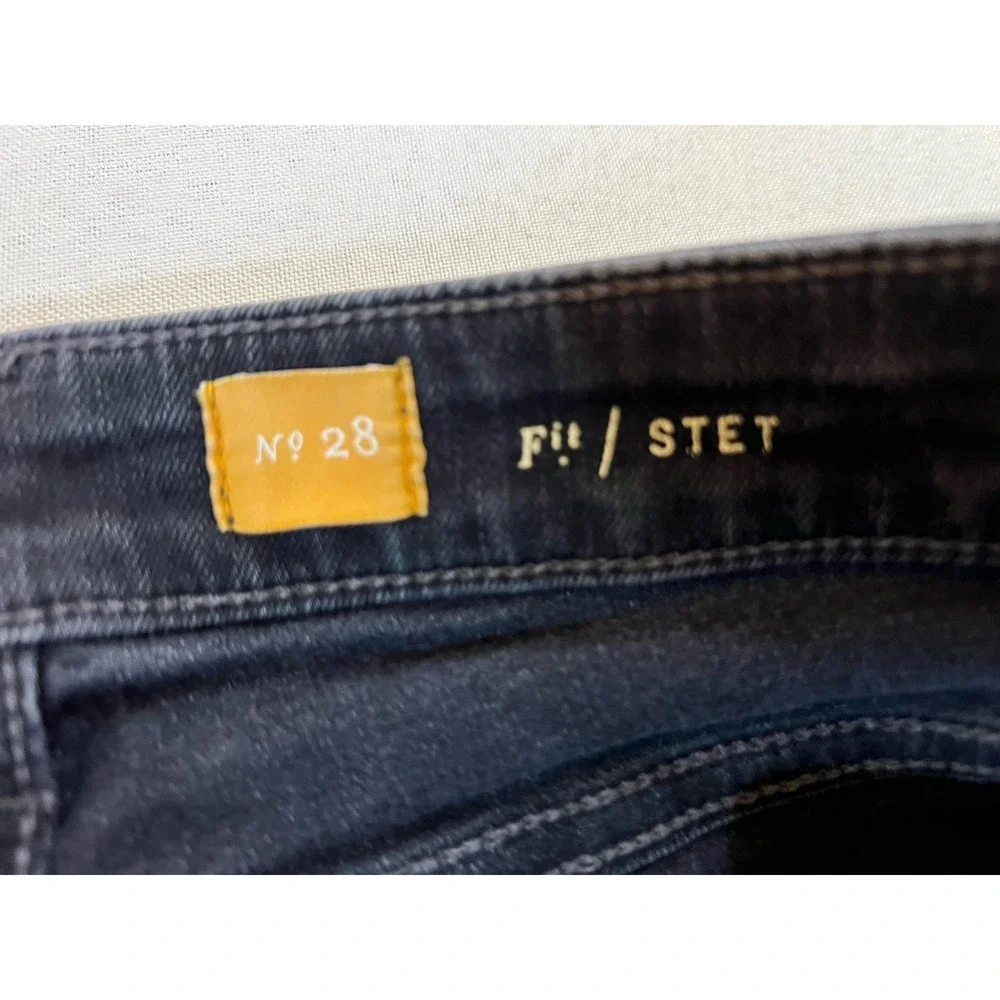 Pilcro and the Letterpress Stet Jeans Women's 28 Black Mid Rise Skinny Whiskered
